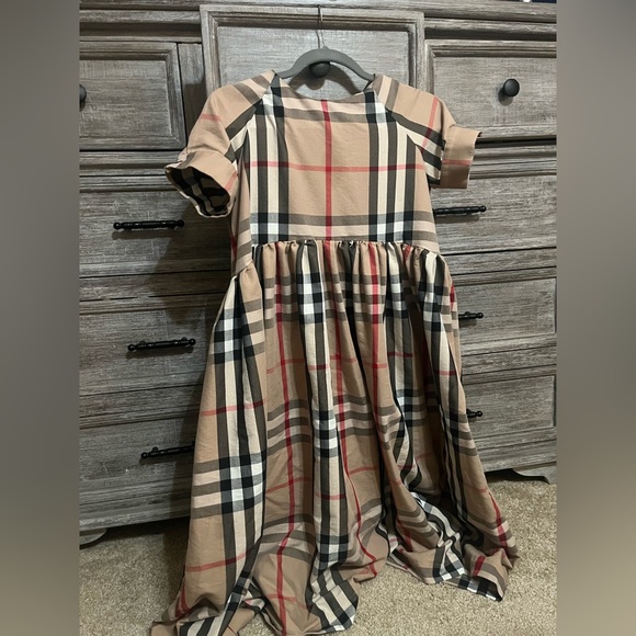 MIDI CHECKED PRINT BABYDOLL DRESS - Picture 4 of 8